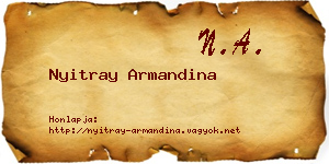 Nyitray Armandina névjegykártya